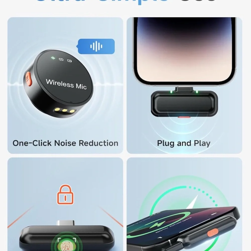 Wireless Mic Adapter with USB-C - Black